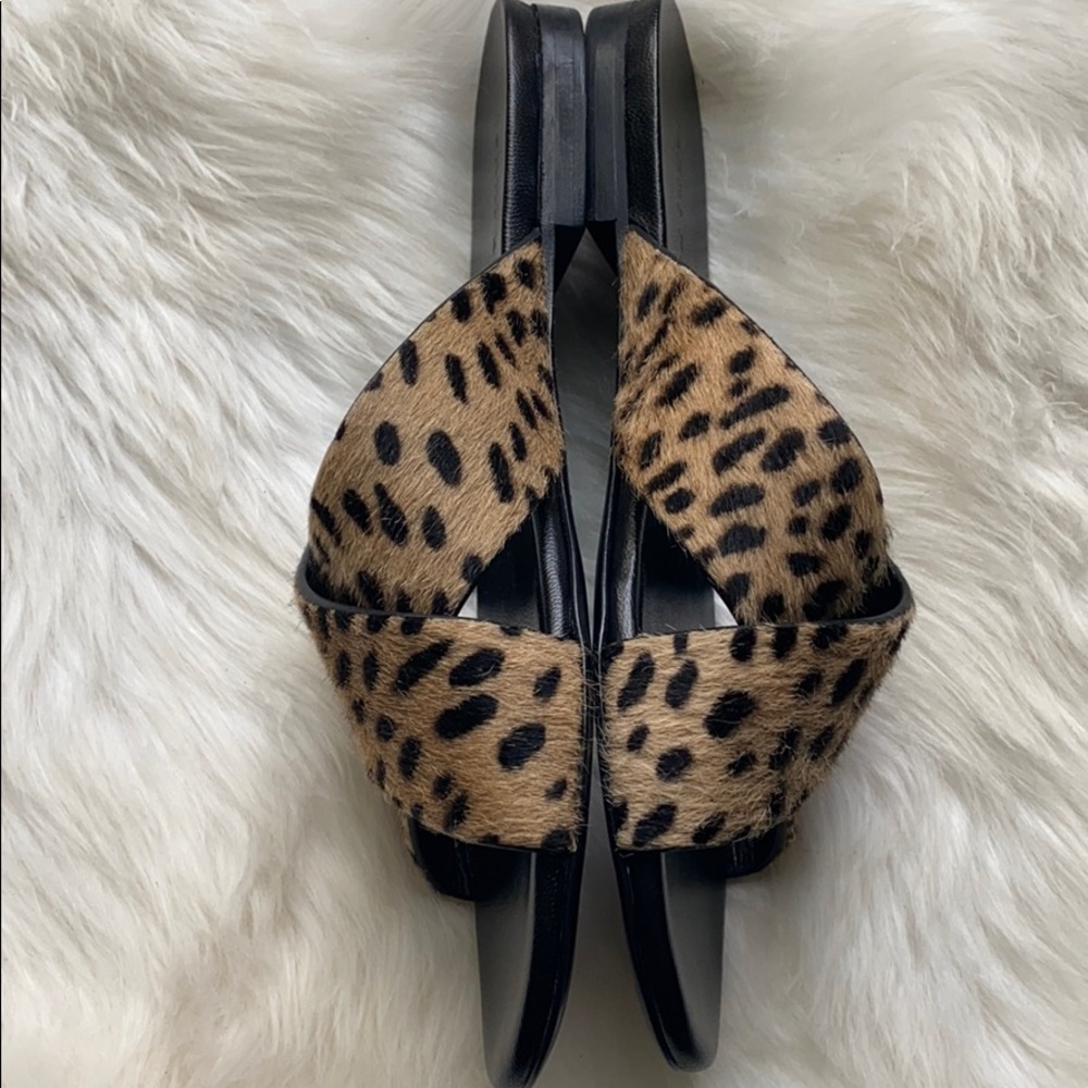Jenni Kayne pony hair crossover cheetah sandal - Picture 6 of 10
